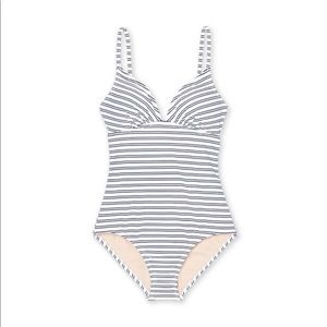 Kona Sol Striped One Piece Swimsuit